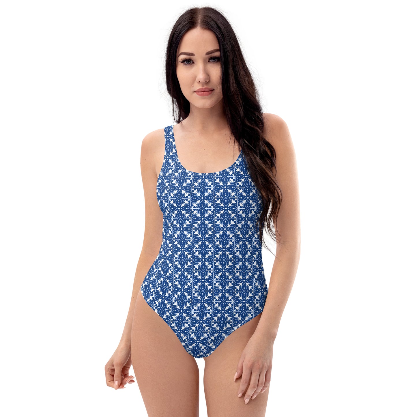 Azulejos - Blue/White - One-Piece Swimsuit