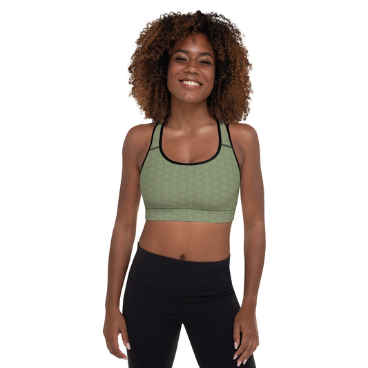 Texas - Green - Padded Sports Bra