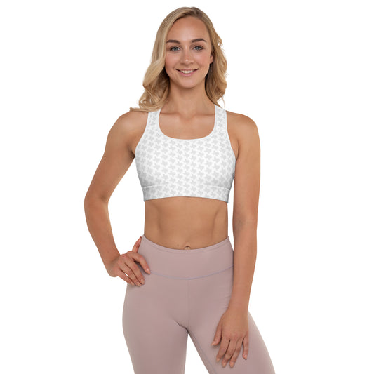 Texas - White - Padded Sports Bra