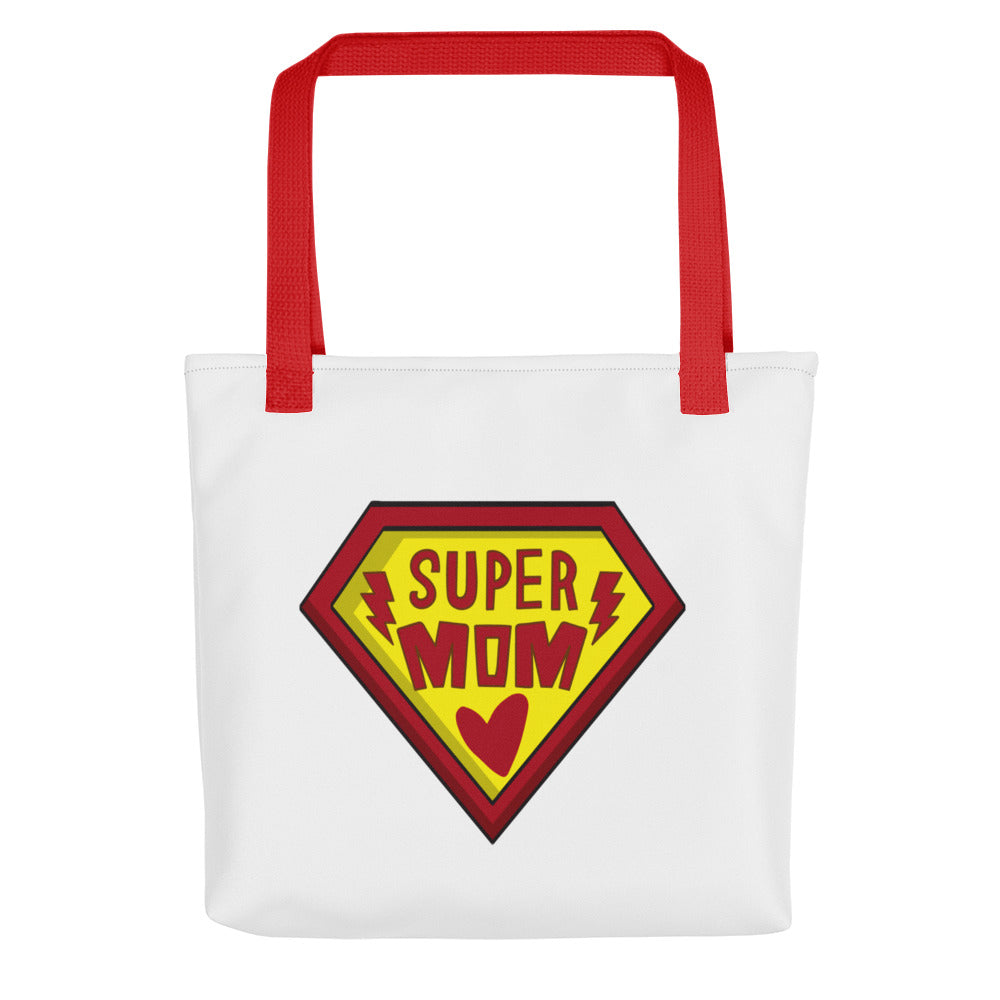 Super Mom - Tote Bag - Available in 3 Handle Colors - Gift - Mother's Day - Birthday