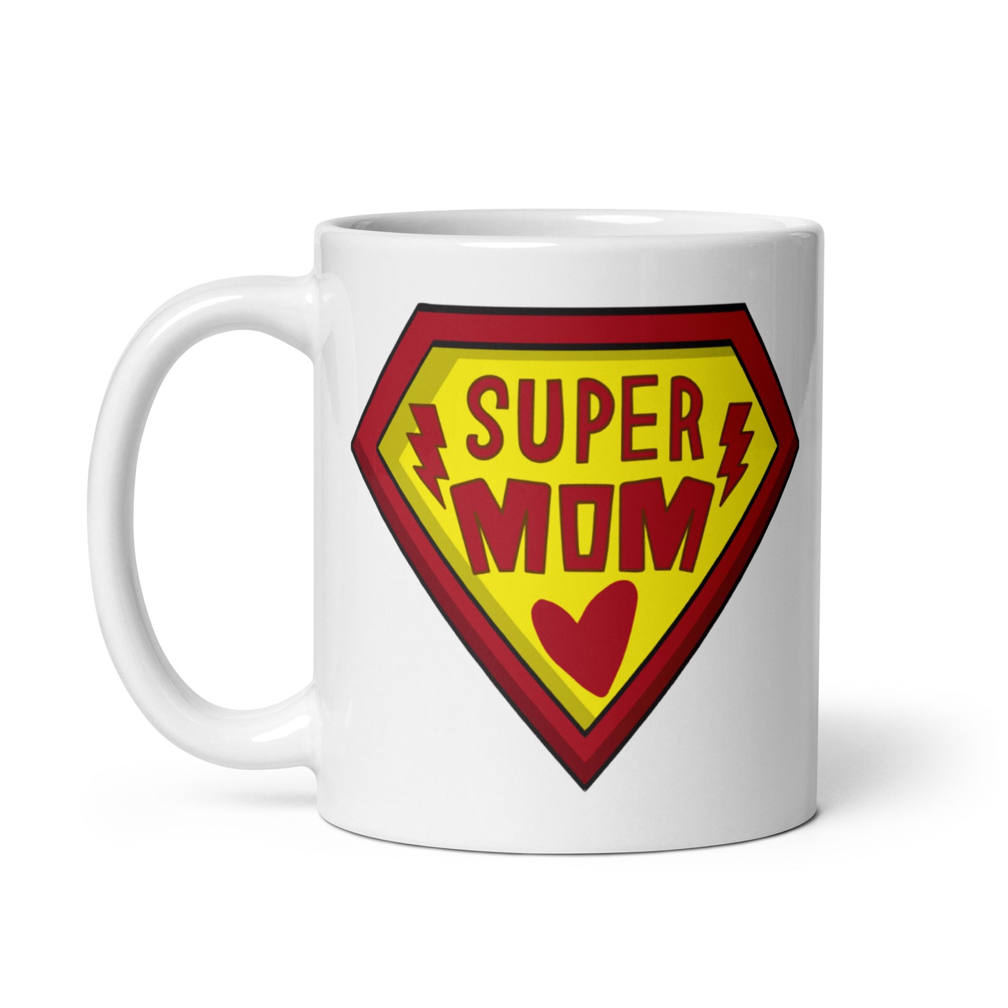 Super Mom - White Glossy Mug - Gift - Mother's Day - Birthday