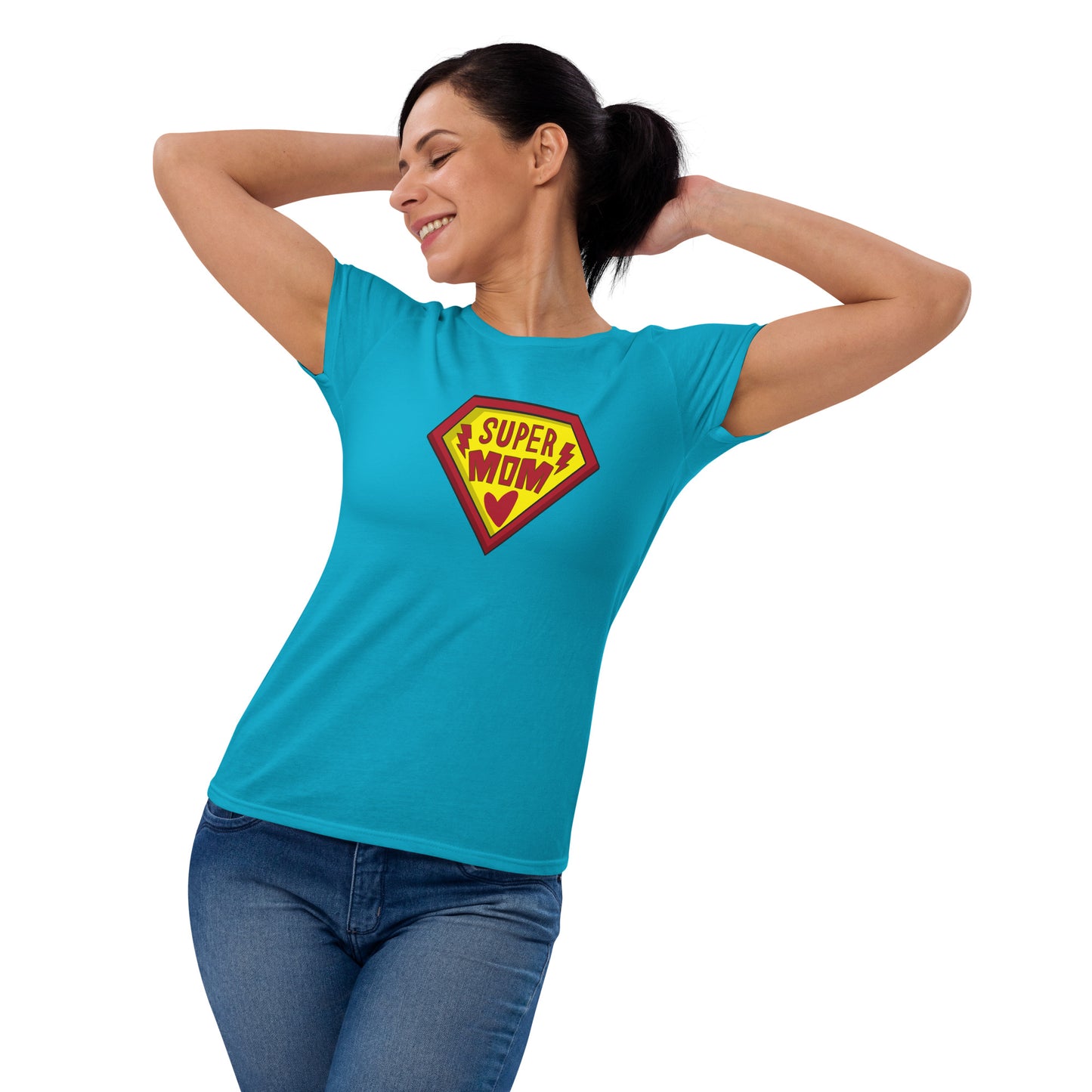 Super Mom - Women's Short Sleeve T-Shirt - Available in Several Colors - Gift - Mother's Day - Birthday