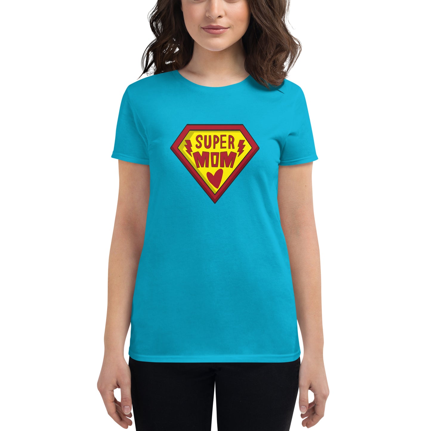 Super Mom - Women's Short Sleeve T-Shirt - Available in Several Colors - Gift - Mother's Day - Birthday