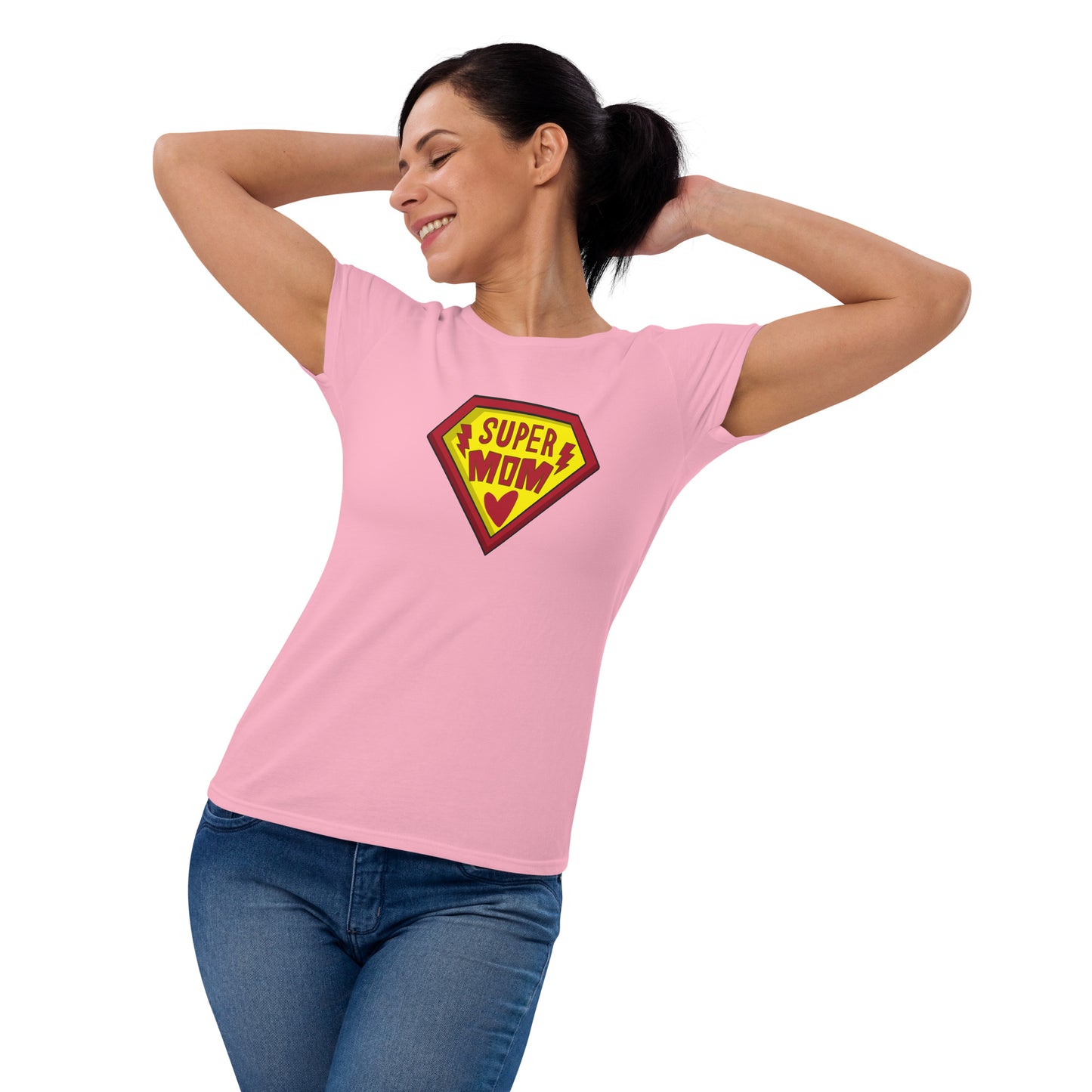 Super Mom - Women's Short Sleeve T-Shirt - Available in Several Colors - Gift - Mother's Day - Birthday