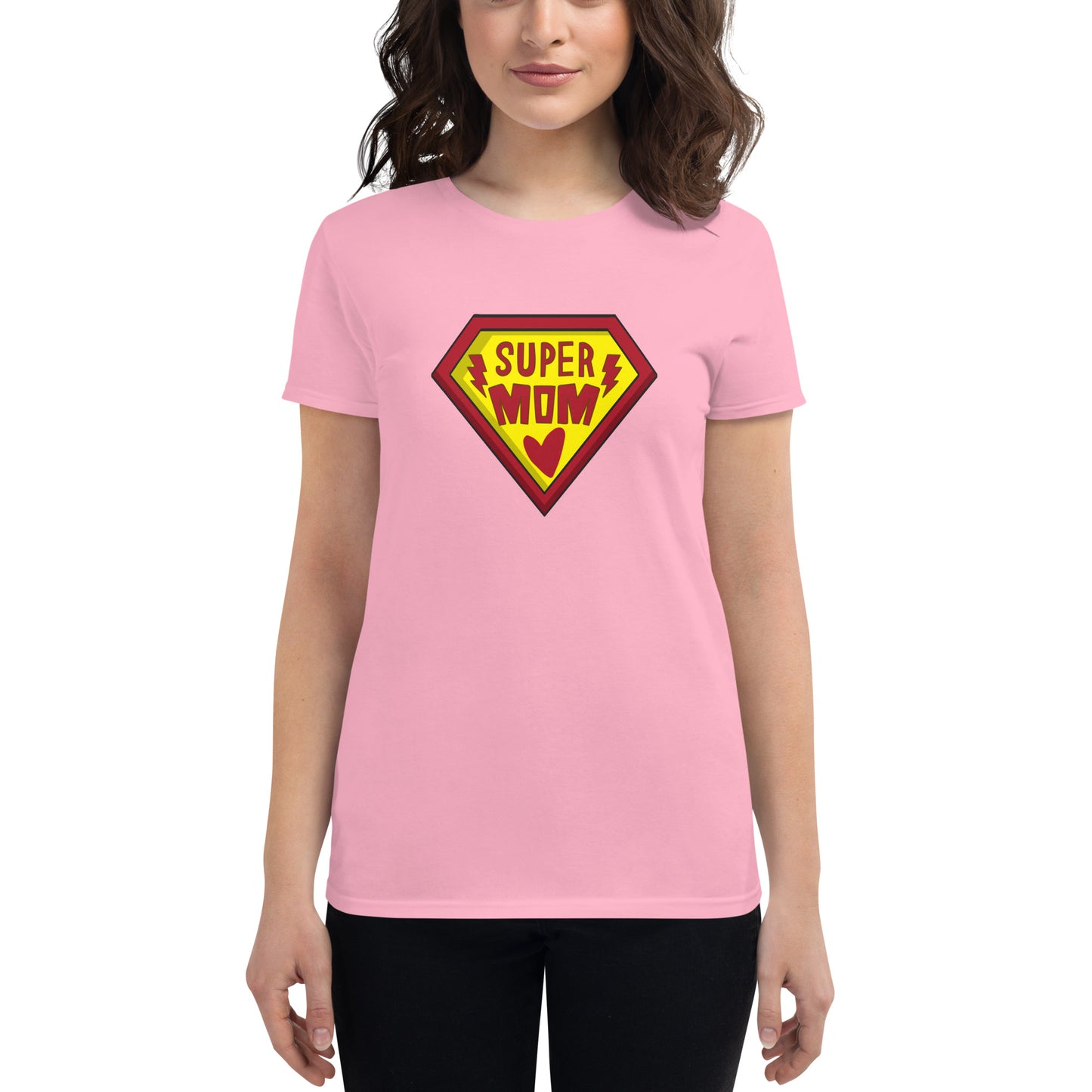 Super Mom - Women's Short Sleeve T-Shirt - Available in Several Colors - Gift - Mother's Day - Birthday