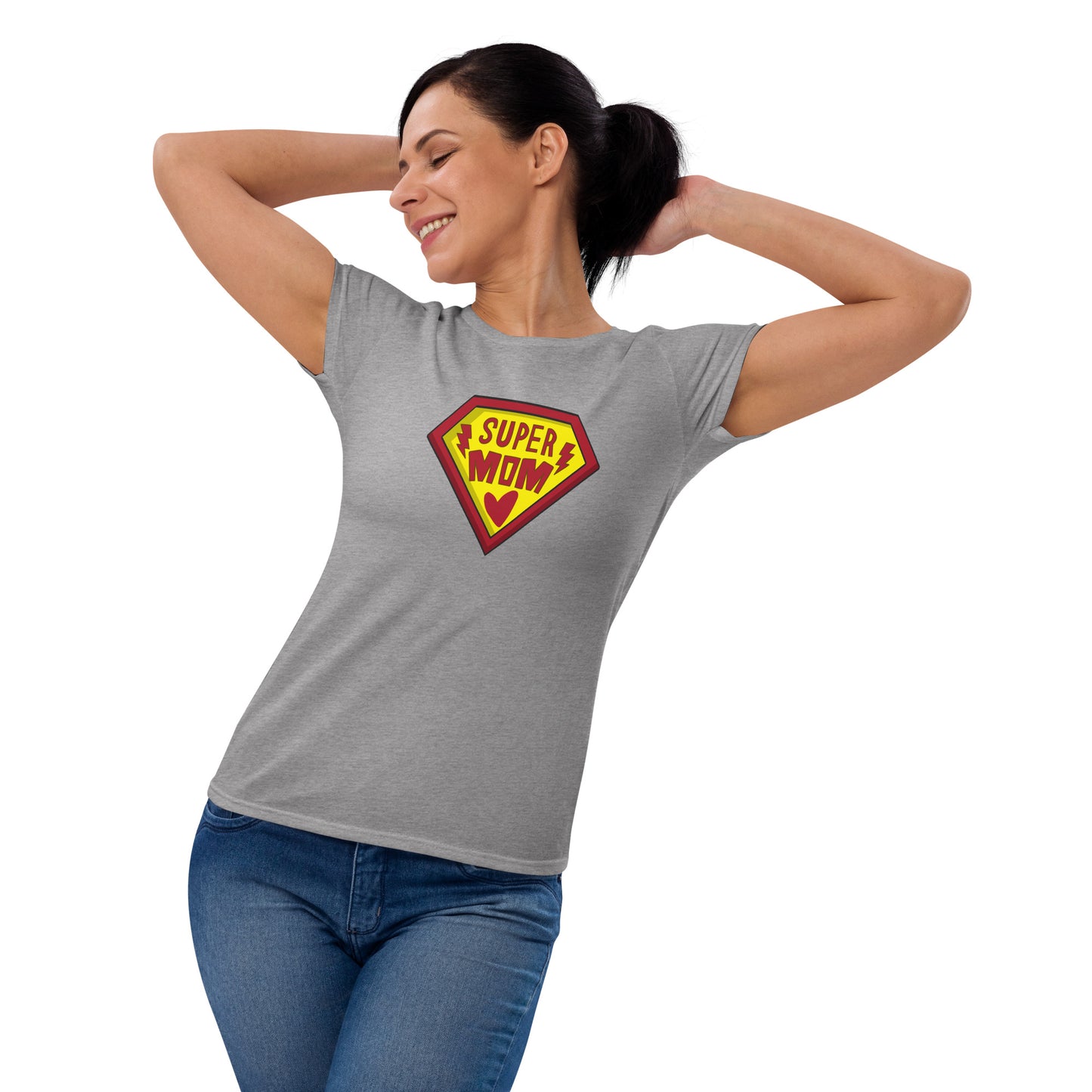 Super Mom - Women's Short Sleeve T-Shirt - Available in Several Colors - Gift - Mother's Day - Birthday