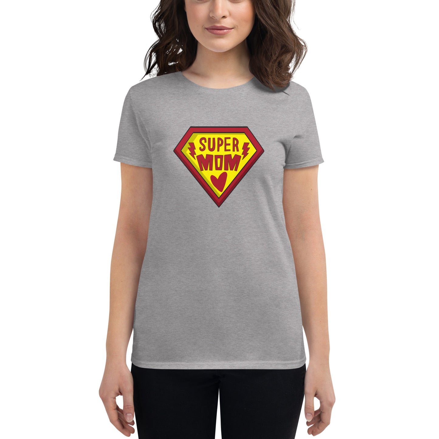 Super Mom - Women's Short Sleeve T-Shirt - Available in Several Colors - Gift - Mother's Day - Birthday