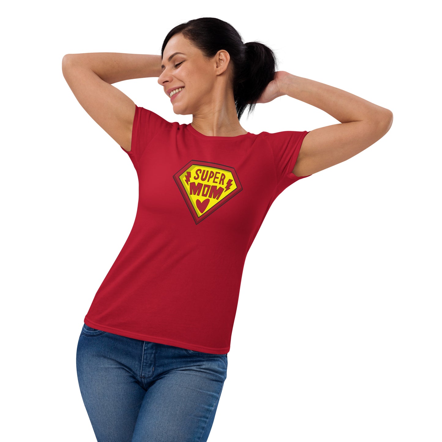 Super Mom - Women's Short Sleeve T-Shirt - Available in Several Colors - Gift - Mother's Day - Birthday