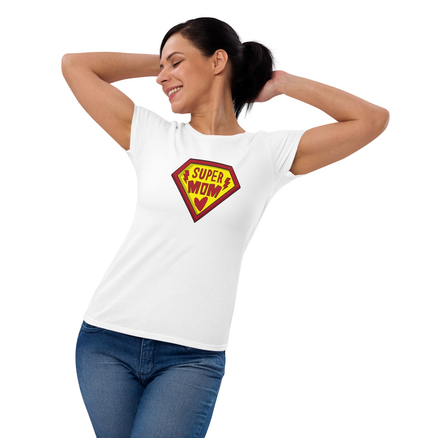 Super Mom - Women's Short Sleeve T-Shirt - Available in Several Colors - Gift - Mother's Day - Birthday