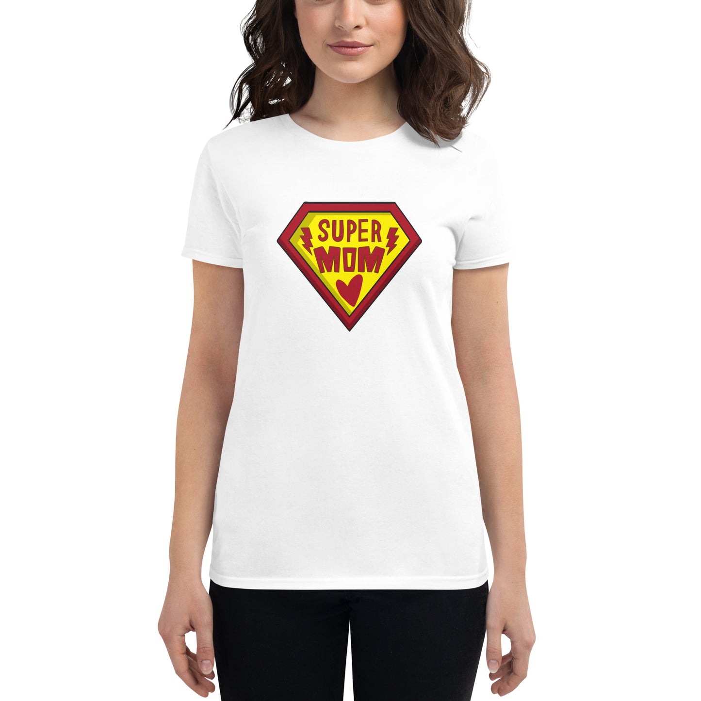 Super Mom - Women's Short Sleeve T-Shirt - Available in Several Colors - Gift - Mother's Day - Birthday